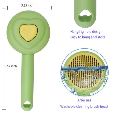 Pet Beauty Hair Removal Comb Cat Brush - One Click Release Care Cat Comb Dog Hair Removal Brush