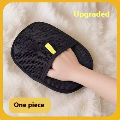 Petzystar Pet Hair Remover Mitt Pet Hair Remover Gloves Deshedding Brush Glove For Dog Cat Rabbit With Long Short Curly Hair