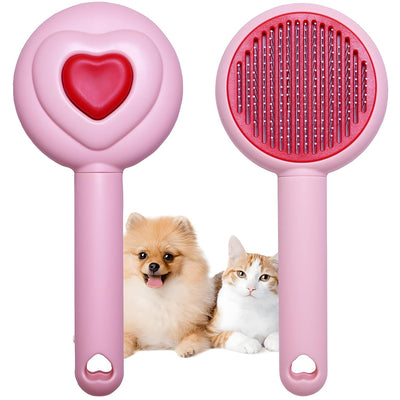 Pet Beauty Hair Removal Comb Cat Brush - One Click Release Care Cat Comb Dog Hair Removal Brush