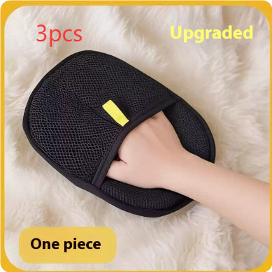 Petzystar Pet Hair Remover Mitt Pet Hair Remover Gloves Deshedding Brush Glove For Dog Cat Rabbit With Long Short Curly Hair