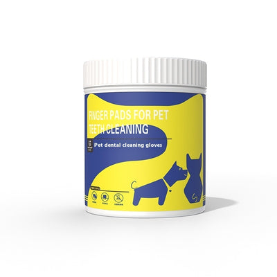 Pet Teeth Cleaning Finger Stall Wipes Cleaning Teeth Anti-halitosis Gas