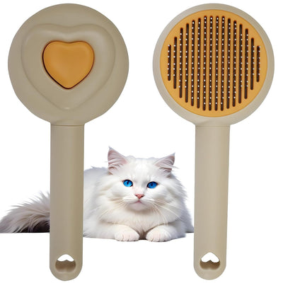 Pet Beauty Hair Removal Comb Cat Brush - One Click Release Care Cat Comb Dog Hair Removal Brush