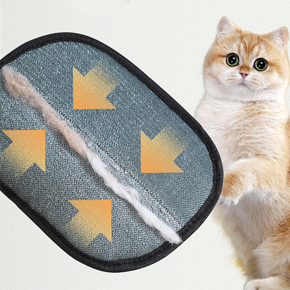 Petzystar Pet Hair Remover Mitt Pet Hair Remover Gloves Deshedding Brush Glove For Dog Cat Rabbit With Long Short Curly Hair