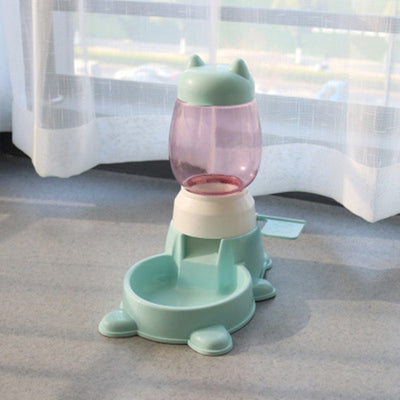 New Cat Feeder Automatic Water Dispenser Cat Food Bowl Pet Waterer Non-Wet Mouth Anti-Overturning Pet Bowl