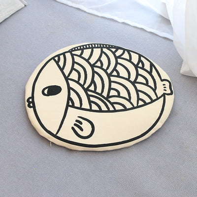 Cartoon Fish Cooling Mat Koi Pattern Pet Mat