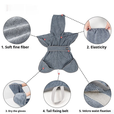 Pet Cotton Dog Bath Towel Strong Water-absorbing Bath Quick-drying