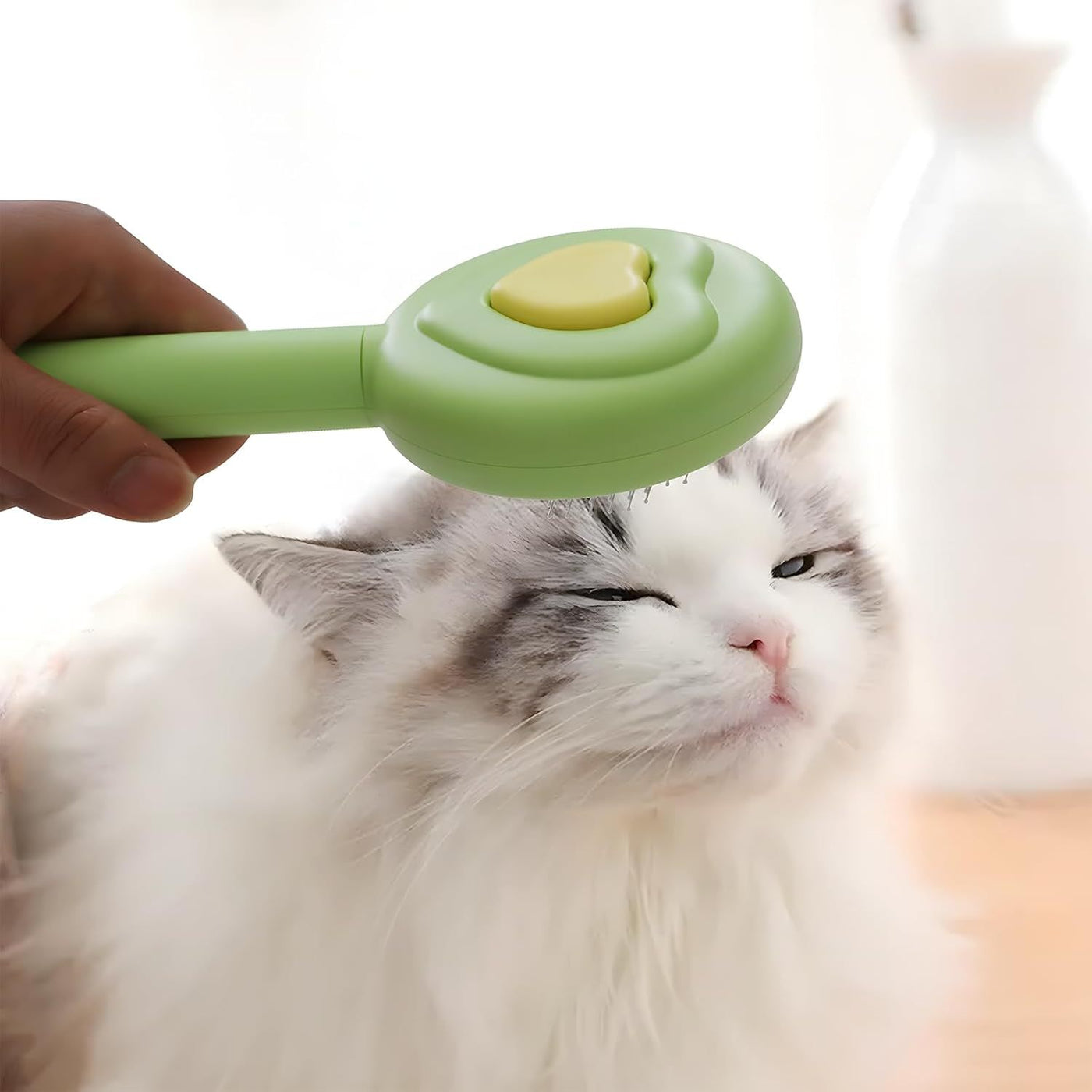 Pet Beauty Hair Removal Comb Cat Brush - One Click Release Care Cat Comb Dog Hair Removal Brush