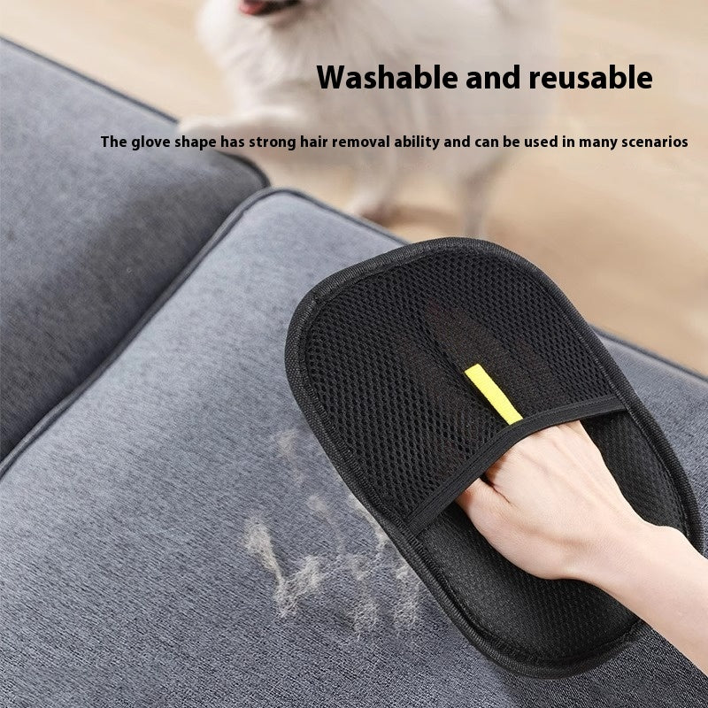 Petzystar Pet Hair Remover Mitt Pet Hair Remover Gloves Deshedding Brush Glove For Dog Cat Rabbit With Long Short Curly Hair
