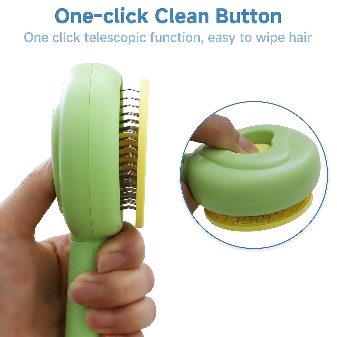 Pet Beauty Hair Removal Comb Cat Brush - One Click Release Care Cat Comb Dog Hair Removal Brush
