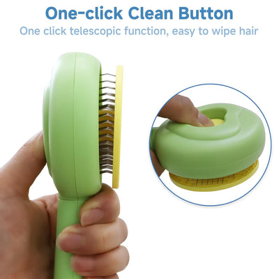 Pet Beauty Hair Removal Comb Cat Brush - One Click Release Care Cat Comb Dog Hair Removal Brush