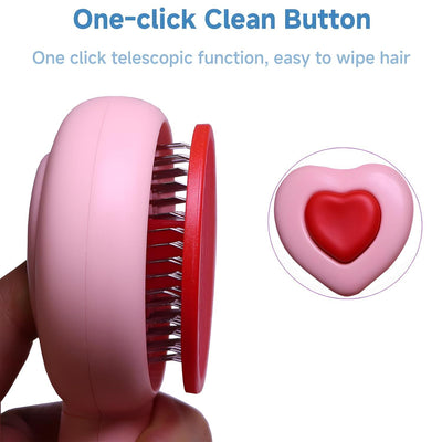 Pet Beauty Hair Removal Comb Cat Brush - One Click Release Care Cat Comb Dog Hair Removal Brush